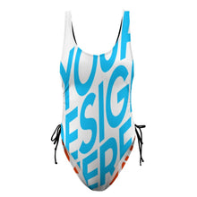 Lade das Bild in den Galerie-Viewer, Multi-Image-Druck Damen / Frauen One-piece Swimsuit Badeanzug LT3155 mit Fotos Muster Text Logo selbst gestalten und bedrucken
