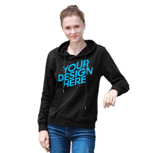 Lade das Bild in den Galerie-Viewer, Kapuzenpullover Hoodie / Sweatshirt mit Kapuze für Damen ( mit Taschen / Frontdruck ) mit Foto selbst gestalten und bedrucken