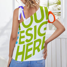 Lade das Bild in den Galerie-Viewer, Multi-Image-Druck Kurzarmbluse Short Sleeve ZT mit Schleife Träger TSHIRT mit Foto Text Muster selbst gestalten und bedrucken