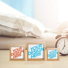 Lade das Bild in den Galerie-Viewer, Dreifache Kombination Holz Bilderrahmen Set mit Foto selbst gestalten und bedrucken