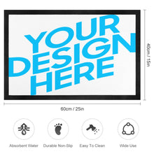 Lade das Bild in den Galerie-Viewer, Schwarzer Gummi Vliesstoff Teppich Bodenschutzmatte 40×60cm 50×80cm selbst gestalten und bedrucken