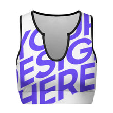 Lade das Bild in den Galerie-Viewer, Einzelbild-Design Damen / Frauen Sport-BH Yoga Crop Top Push Up YJ053 mit Foto Design Motiv Text selbst gestalten und bedrucken