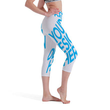 Lade das Bild in den Galerie-Viewer, Yoga Leggings Sport Yoga 2/3 Freizeithose Damen / Frauen Voll-Druck (Multi-Image-Design) aus komfortablen Stretchmaterial selbst gestalten und bedrucken