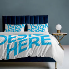 Lade das Bild in den Galerie-Viewer, Dicke Foto Bettwäsche 3 teilig (1 Bettbezug und 2 Kissenbezüge mit einseitigem Druck, alles individuell gestaltbar) mit Foto Design Motiv Text selbst gestalten und bedrucken