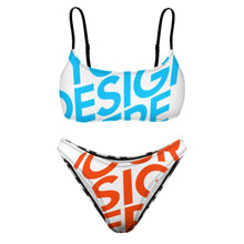 Lade das Bild in den Galerie-Viewer, Multi Images Druck Push-Up Bustier Bikini Set 2 tlg. S100D55 Damen mit Foto Muster Text Logo selbst gestalten und bedrucken