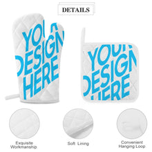 Lade das Bild in den Galerie-Viewer, Topfhandschuhe Set ( 2x Ofenhandschuh + 2x Küchengreifhilfe ) mit Foto selbst gestalten und bedrucken