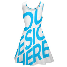 Lade das Bild in den Galerie-Viewer, Damen Ärmelloses Kleid mit Rundhalsausschnitt und großem Saum selbst gestalten und bedrucken