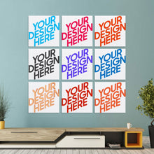 Lade das Bild in den Galerie-Viewer, Quadrat-Stil Multi-Image-Design Druck 9 Panel hängende Poster / Wandbilder 9-teilig / Leinwand Malerei mit Foto selbst gestalten und bedrucken