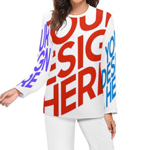 Lade das Bild in den Galerie-Viewer, Multi-Image-Design Damen / Frauen Pyjamaoberteil Schlafanzug-Oberteil AL in weicher Qualität mit Foto Design Motiv Text selbst gestalten und bedrucken