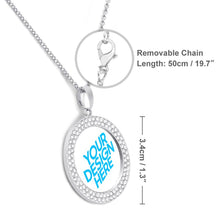 Lade das Bild in den Galerie-Viewer, Mehrfarbige Diamantkette Halskette mit Anhänger selbst gestalten und bedrucken