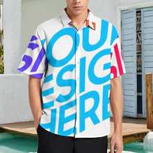 Lade das Bild in den Galerie-Viewer, Multi-Image-Design Herren Kurzarm Hemd AY005 mit Foto Design Motiv Text selbst gestalten und bedrucken