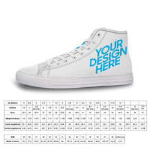 Lade das Bild in den Galerie-Viewer, Damen / Frauen Canvas High Top Schuhe selbst gestalten und bedrucken