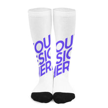Lade das Bild in den Galerie-Viewer, Socken Sportsocken lang Damen Herren mit Allover Print mit Foto Design Motiv Text selbst gestalten und bedrucken