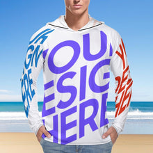 Lade das Bild in den Galerie-Viewer, Multi-Image-Design Männer / Herren UV-Schutz Langarm Shirt Sonnenschutz Hautschutz Shirt mit Sonnenhut Schnelltrocknend NZ145 mit Foto Design Motiv Text selbst gestalten und bedrucken