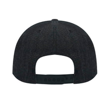 Lade das Bild in den Galerie-Viewer, Damen & Herren Denim schwarz flache Gummi Baseballkappe selbst gestalten und bedrucken