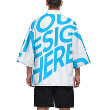 Lade das Bild in den Galerie-Viewer, Einzelbilddruck Männer / Herren Sommer Hemd Kimono Cardigan Jacke Japanisch Retro mit 3/4 Arm ZS904 mit Fotos Muster Text Logo selbst gestalten und bedrucken