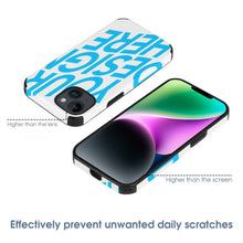 Lade das Bild in den Galerie-Viewer, Personalisierte iPhone 14 / iPhone 14 Plus / iPhone 14 Pro / iPhone 14 Pro Max Handyhülle Schutzhülle aus Carbon Fiber Kohlefaser mit Fotos Muster Text Logo selbst gestalten und bedrucken