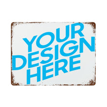 Lade das Bild in den Galerie-Viewer, Eisen hängendes Bild Metallschild Blechschilder Deko Schild mit Spruch Wand- und Türdeko horizontale Platte mit Rost selbst gestalten und bedrucken