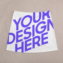 Lade das Bild in den Galerie-Viewer, Multi-Image-Druck Voll Druck Damen / Frauen A-Linien-Rock MINI Kurz Rock ALQ mit Fotos Muster Text Logo selbst gestalten und bedrucken