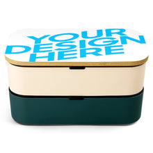 Lade das Bild in den Galerie-Viewer, Doppelschichtige Bento-Box Brotdose Geteilte Lunchbox mit Bento-Gurt mit Fotos Muster Text Logo selbst gestalten und bedrucken