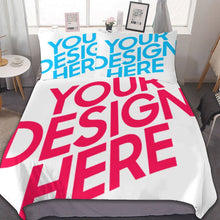 Lade das Bild in den Galerie-Viewer, Dicke Foto Bettwäsche 3 teilig (1 Bettbezug und 2 Kissenbezüge mit doppelseitigem Druck, alles individuell gestaltbar) mit Foto Design Motiv Text selbst gestalten und bedrucken