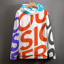 Lade das Bild in den Galerie-Viewer, Multi-Image-Druck Frauen / Männer Premium Sweatshirt Kapuzenpullover in Übergröße mit doppel Kapuzen mit Fotos Muster Text Logo selbst gestalten und bedrucken