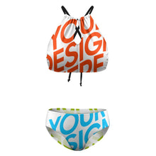 Lade das Bild in den Galerie-Viewer, Multi-Image-Druck Damen / Frauen Sexy Bustier-Bikini Set BK2040 mit Fotos Muster Text Logo selbst gestalten und bedrucken