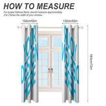Lade das Bild in den Galerie-Viewer, Perforierter Gardinen Fotovorhang Zwei Symmetrisch 132x183cm 132x213cm selbst gestalten und bedrucken