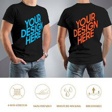 Lade das Bild in den Galerie-Viewer, Yama Gildan Premium-Baumwolle T-Shirt für Herren Männer mit Foto Text selbst gestalten und bedrucken (Doppelseitiger Druck)