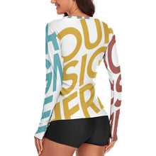 Lade das Bild in den Galerie-Viewer, Multi-Image-Design Langarm UV-beständiges Hautschutz T-Shirt Sonnenschutzshirt Funktionsshirt für Damen NZ143 mit Foto Design Motiv Text selbst gestalten und bedrucken