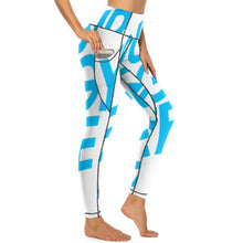 Lade das Bild in den Galerie-Viewer, Hochwertige Personalisierte Yoga Hose Leggings CE003 mit zwei Seitentaschen mit Fotos Muster Text Logo selbst gestalten und bedrucken