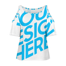 Lade das Bild in den Galerie-Viewer, Einzelbild-Design Druck Große Größen Sexy Schulterfreie TShirt Off-Shoulder-T-Shirt AVT Damen / Frauen mit Fotos Muster Text Logo selbst gestalten und bedrucken