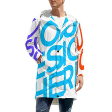 Lade das Bild in den Galerie-Viewer, Multi-Image-Druck Männer / Herren Trenchcoat Wintermantel lang mit Samt A677 mit Foto Text Muster selbst gestalten und bedrucken