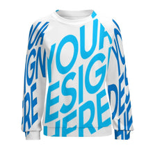 Lade das Bild in den Galerie-Viewer, Rundhalspullover Pullover Langarmshirt NH für Damen Frauen mit Foto selbst gestalten und bedrucken