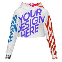 Lade das Bild in den Galerie-Viewer, Multi-Image-Design Damen / Frauen Hoodie Kapuzensweatshirt Kapuzenpullover Kurz MSYX327 mit Foto Design Motiv Text selbst gestalten und bedrucken (Simple Design)