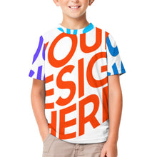 Lade das Bild in den Galerie-Viewer, Multi-Image-Druck Fußballtrikot TShirt Jersey ET 2022 Fußball WM Kids Volldruck für Kinder mit Fotos Muster Text Logo selbst gestalten und bedrucken