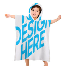 Lade das Bild in den Galerie-Viewer, Kinder Badetuch Strandtuch mit Kapuze für Kinder mit Foto selbst gestalten und bedrucken