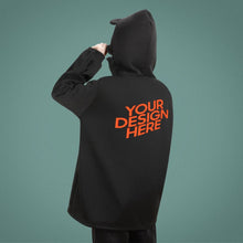 Lade das Bild in den Galerie-Viewer, Doppelseitiger Druck Winter Warmes Frosch Hoodie Kapuzenpullover mit großer Tasche für Mädchen Frauen mit Foto Muster Text selbst gestalten und bedrucken