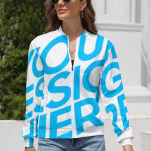 Lade das Bild in den Galerie-Viewer, Outdoorjacke Modische Kurzjacke mit Reißverschluss LLJK für Damen Frauen selbst gestalten und bedrucken