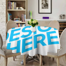 Lade das Bild in den Galerie-Viewer, Runde Tischdecke Tisch Abdeckung für Esszimmer Küche Dekoration mit Fotos Muster Text Logo selbst gestalten und bedrucken