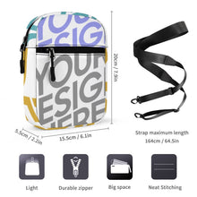 Lade das Bild in den Galerie-Viewer, Multi-Image-Druck Damen & Herren All Over-Druck Mini Umhängetasche Schultertasche Klein Q026 mit Fotos Muster Text Logo selbst gestalten und bedrucken