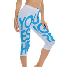 Lade das Bild in den Galerie-Viewer, Yoga Hose 3/4 Leggings für Yoga und Freizeit Damen / Frauen selbst gestalten und bedrucken