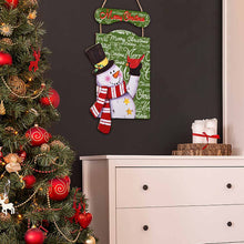 Lade das Bild in den Galerie-Viewer, Holz Weihnachtsschneemann Malerei mit Ihrem eigenen Design Text oder Foto selbst gestalten und bedrucken