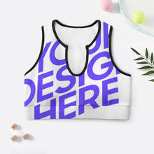 Lade das Bild in den Galerie-Viewer, Einzelbild-Design Damen / Frauen Sport-BH Yoga Crop Top Push Up YJ053 mit Foto Design Motiv Text selbst gestalten und bedrucken