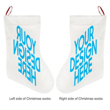 Lade das Bild in den Galerie-Viewer, Kurzer Plüsch Weihnachtssocken Weiß-Stil 26x42cm selbst gestalten und bedrucken