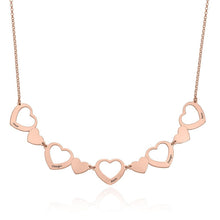 Lade das Bild in den Galerie-Viewer, Personalisierte Familienkette Multi Herz Halskette X0061 mit Gravur selbst gestalten