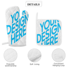 Lade das Bild in den Galerie-Viewer, Topfhandschuhe 3-teilige Set ( 2x Ofenhandschuh + 1x Küchengreifhilfe ) mit Foto selbst gestalten und bedrucken