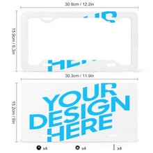 Lade das Bild in den Galerie-Viewer, Kennzeichenhalter / Auto Nummernschild Halterung / Kennzeichenrahmen mit Vier flache Löcher + Nummernschild mit Foto selbst gestalten und bedrucken