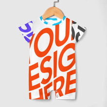 Lade das Bild in den Galerie-Viewer, Multi-Image-Design Sportswear Body Kurzarm für Baby und Neugeborene Jungen & Mädchen mit Foto Design Motiv Text selbst gestalten und bedrucken