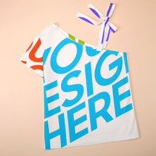 Lade das Bild in den Galerie-Viewer, Multi-Image-Druck Kurzarmbluse Short Sleeve ZT mit Schleife Träger TSHIRT mit Foto Text Muster selbst gestalten und bedrucken